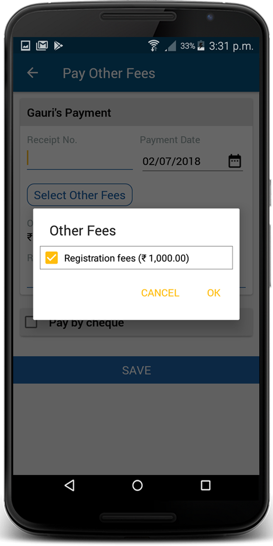 Pay other fees